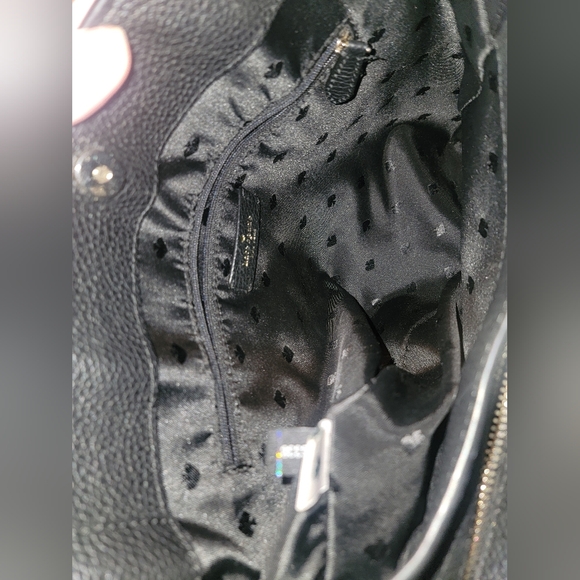 KATE SPADE LEILA MEDIUM TRIPLE COMPARTMENT SHOULDER BAG BLACK LEATHER PURSE - Picture 9 of 10